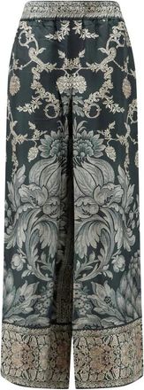 Pierre-Louis Mascia Aloe Silk Broeken - Dames - Wijde Broeken - Zwart - S - Broeken