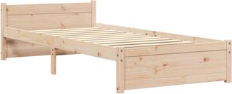 vidaXL Estructura Cama Individual Sin Colch&oacute;n Madera Maciza 90x190 Cm Vidaxl