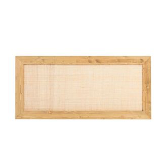 Hannun Cabecero de abeto macizo y fibras naturales color natural 100 cm