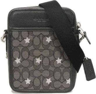 Coach Pre-owned Cross Body Bags, male, Black, Size: ONE SIZE Pre-owned Signature Shoulder Bag