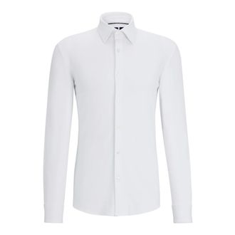 HUGO BOSS Formal Shirts, male, White, 2XL, Stylish P-HANK-kent-C1-222 Shirt