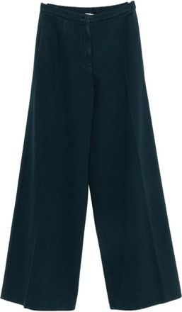 Forte_Forte Wide Broeken - Dames - Wijde Broeken - Blauw - S - Broeken