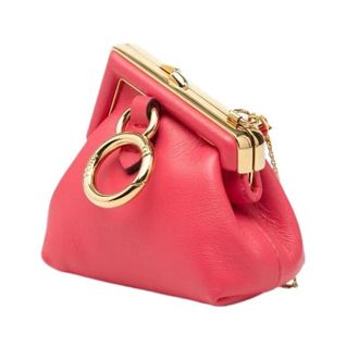 Fendi Pre-owned Clutches, female, Pink, Size: ONE SIZE Pre-owned Nano Fendi First Leather Mini Shoulder Bag