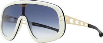 Carrera Mens Mask Sunglasses FlagLab 17 B4E08 White/Gold 99mm