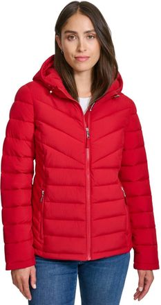 Tommy Hilfiger Womens Essential Lightweight Packable Puffer Jacket, Crimson, M