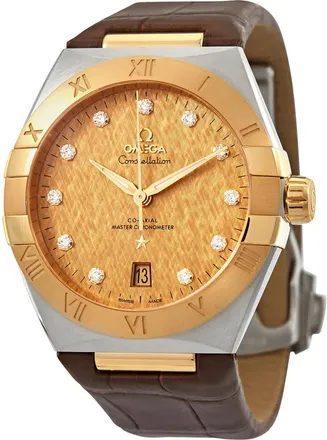 Omega Constellation Automatic Diamond Champagne Dial Mens Watch 13123392058001