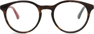 Gucci Bril met rond montuur - Bruin