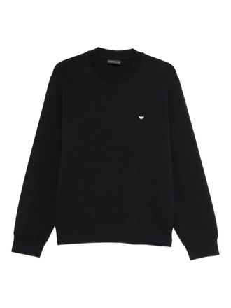 Emporio Armani logo-embroidered sweatshirt - Blue
