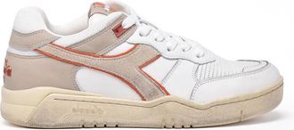 Diadora White Beige Leather B.560 Sneakers