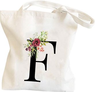 Generic Men And Women And Letters Print Canvas Bag For And Picnics Mens Purses Or Shoulder Bags (F, One Size)