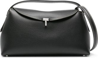 Toteme T-Lock leather shoulder bag - women - Calf Leather - One Size - Black