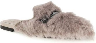 Dolce & Gabbana Womens Gray Lamb Ovis Aries Mules