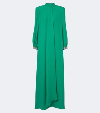 Valentino Cady Couture crystal-embellished silk gown