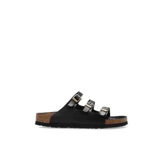 Birkenstock Florida Fresh - Dames - Sandalen - Zwart - 41 EU - Leer - Schoenen
