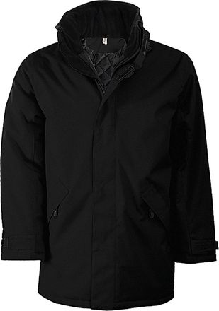 Kariban Just Hoods by AWDis Padded Parka Jacket, Black, 8 (Manufacturer Size:Small)