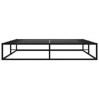 Berkfield Home Elegant Bed Frame Black Metal 140x200 cm