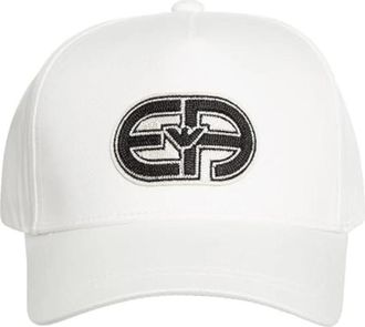 Emporio Armani Witte Baseballpet met Logopatch - Heren - Petten - Wit - ONE Size - Katoen - Accessoires