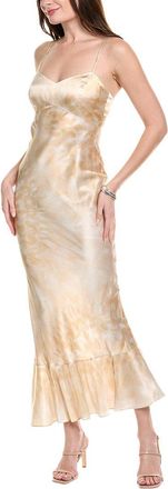 Saloni Saloni Silk Satin Maxi Dress