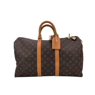 Louis Vuitton Pre-owned Womens Vintage Cloth Luggage Keepall - Brown Cotton - One Size