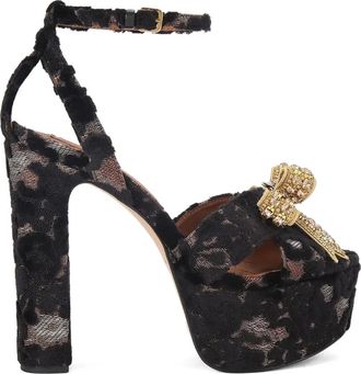 Kurt Geiger Pumps met plateauzool en strikdetail - Bruin
