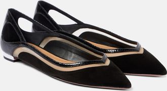 Aquazzura Cinemax suede ballet flats