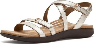 Aetrex Hadley Adjustable Quarter Strap Sandals Womens Sandals Champagne : EU 43 (US Womens 11.5-12) M (B), Leather