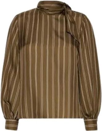 Max Mara Top - Dames - Blouses - Groen - XS - Overhemden