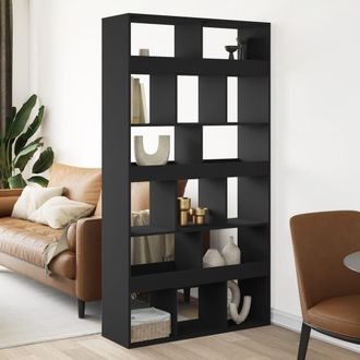 Berkfield Home Room Divider Black 100x33x187.5 cm Engineered Wood