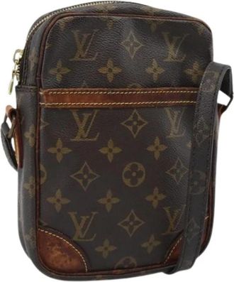 Louis Vuitton Pre-owned Danube Shoulder Bag - Dames - Vintage Schoudertas - Bruin - ONE Size - Leer - Vintage