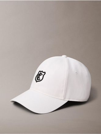 Calvin Klein Jeans Calvin Klein Mens Logo Crest Baseball Cap - White - OS
