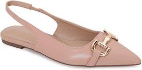 Berness Caroline Slingback Skimmer Flat in Beige at Nordstrom Rack, Size 8.5