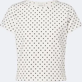 Poss&eacute; Tommy polka-dot cotton-blend jersey T-shirt