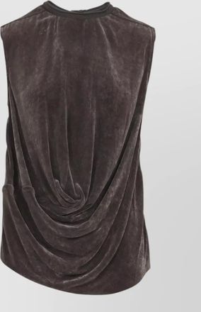 Rick Owens silk-blend draped sleeveless top