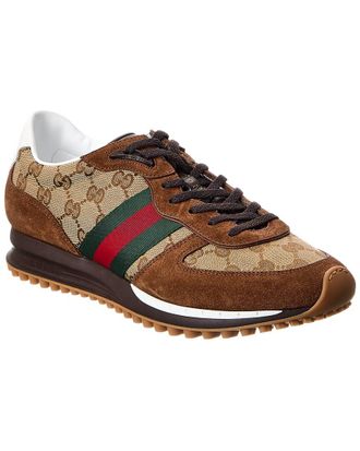 Gucci Re-Motion Gg Canvas & Suede Sneaker