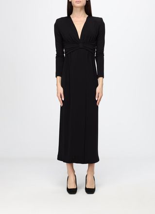 Twinset Abito a tubino midi slim fit in jersey con scollo a V profondo