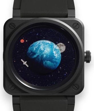 Bell & Ross Br 03 Automatic Blue Dial Mens Watch BR03A-EMM-CE/SRB