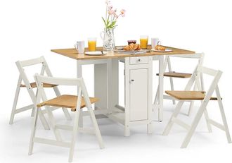 Julian Bowen Savoy Dining Table Set With 4 Chairs White - Julian Bowen | TJ Hughes