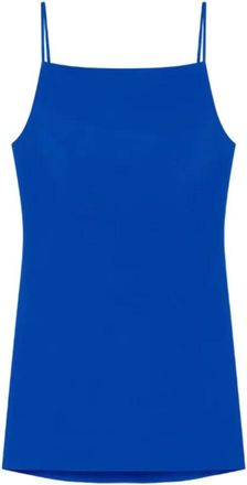 Givenchy Kleedjes, Dames, Blauw, S, Sliced Mini Jurk in Crepe Cady