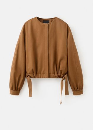 Mango Giacca in lyocell con elastici marrone - Donna - XS - MANGO