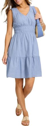 Tommy Bahama Voyage Cotton Voile Dress in Port Side Blue at Nordstrom, Size X-Large