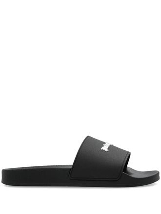 Palm Angels Slippers met logodetail - Zwart
