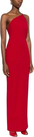 Solace London Gowns, female, Red, Size: XS One Shoulder Side Zip Dress