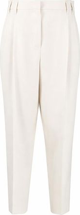 Brunello Cucinelli Milk Wool Tailored Trousers, Brand Size 46 (US Size 12)