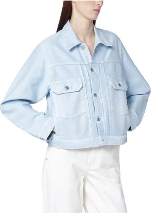 Victoria Beckham Denim Trucker Jacket - Dames - Spijkerjassen - Blauw - S - Denim - Jassen