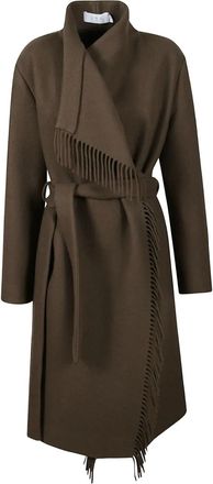 Iro Cappotto con cintura - Marrone