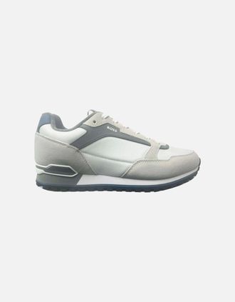 HUGO BOSS Mens Hugo Boss Mens Open White Parkour runn Trainers - Grey - Size: 10
