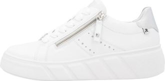 Rieker W2605 Lace-up Sneaker - Dames - Sneakers - Wit - 38 EU - Leer - Schoenen