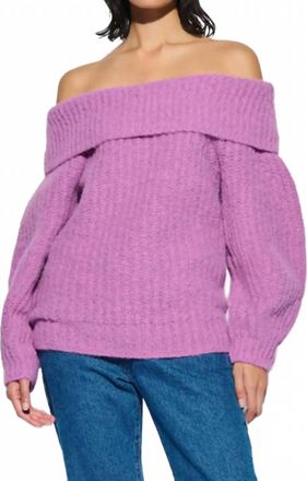 Nation Ltd Serena Off-The-Shoulder Sweater In Lipstick