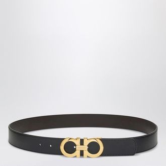 Ferragamo Reversible and adjustable Gancini belt Black/Hickory