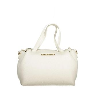 Valentino Handbags, female, White, Size: ONE SIZE Structured Handbag Zipper Closure